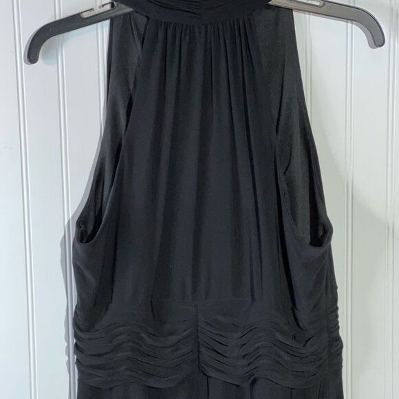 JONES NEW YORK Women’s Size 16 Black Halter Dress Ruching Cocktail Formal Party - Picture 4 of 9